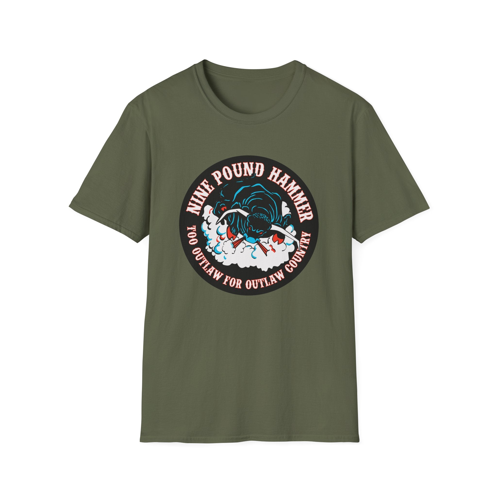 NINE POUND HAMMER "TOO OUTLAW FOR OUTLAW COUNTRY" T-SHIRT